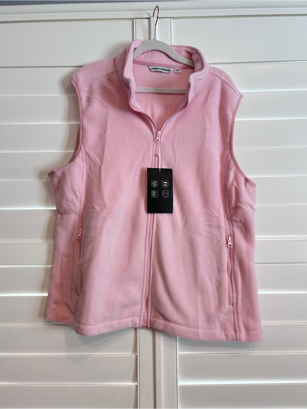 Outdoor Adventures Fleece Zip Vest Pink Size 2XL